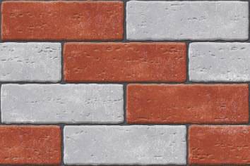 Ash and Red Brick Outdoor Wall Tiles